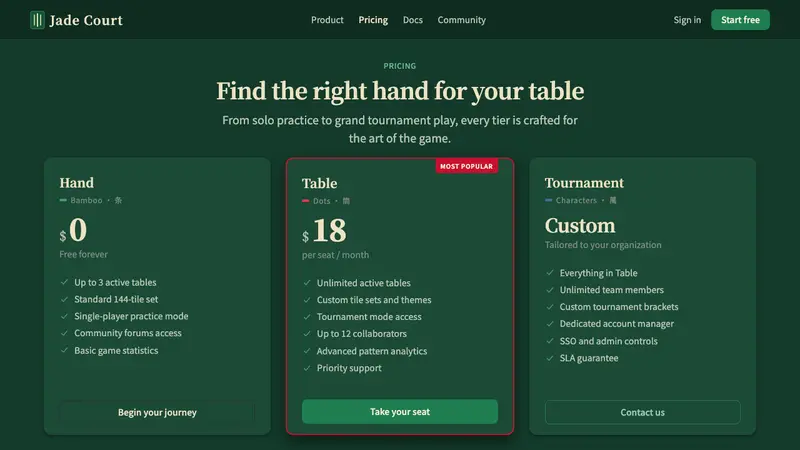 Mahjong Tile Set — Web · pricing