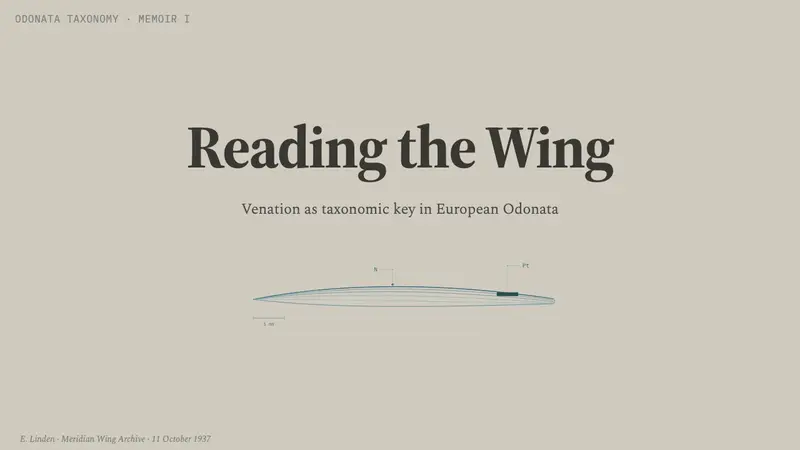 Dragonfly Wing Venation — Slides · cover