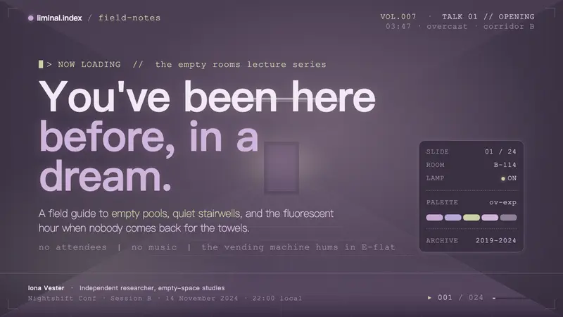 Dreamcore Liminal — Slides · cover
