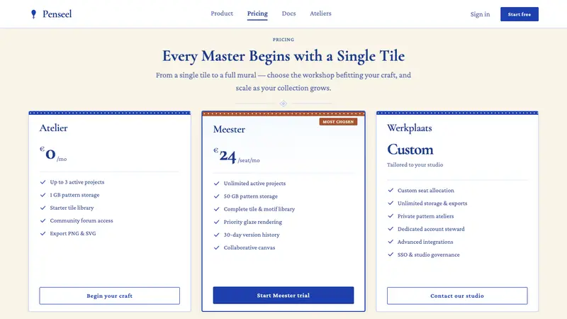 Delft Blue Pottery — Web · pricing