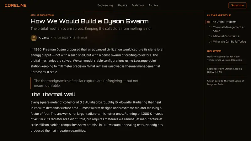 Dyson Sphere Megastructure — Web · article