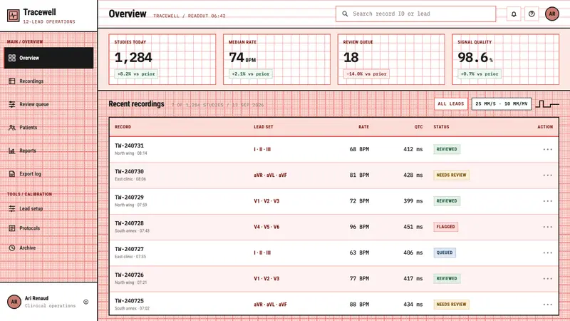 ECG Strip Paper — Web · dashboard