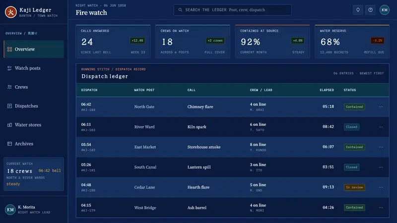 Edo Fireman's Banten — Web · dashboard