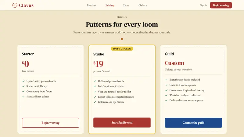Egyptian Coptic Textile — Web · pricing