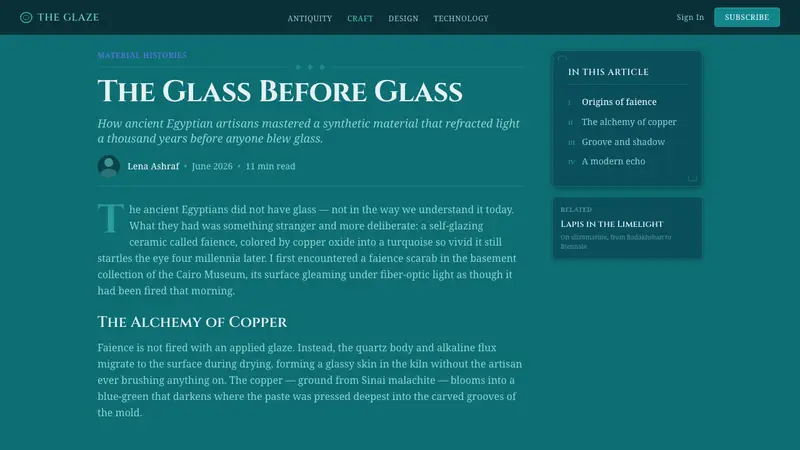 Egyptian Faience — Web · article