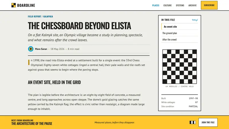 Chess City Elista — Web · article