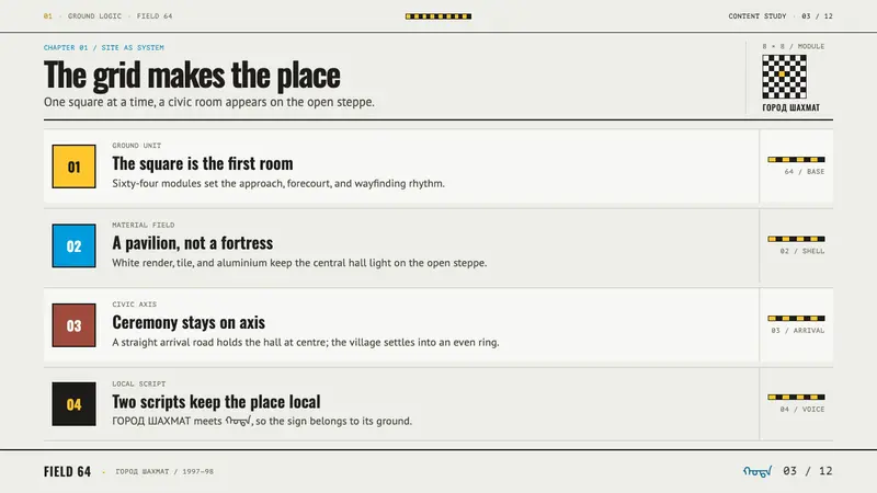 Chess City Elista — Slides · content