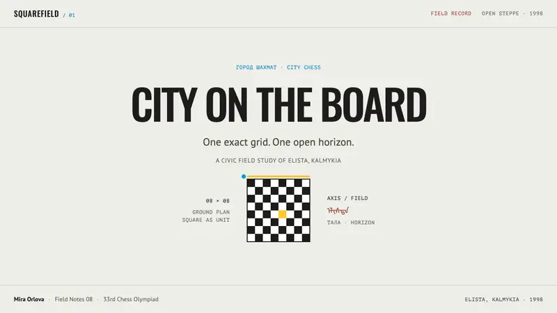 Chess City Elista — Slides · cover