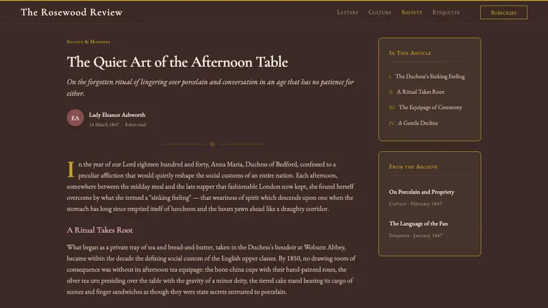 English Afternoon Tea — Web · article