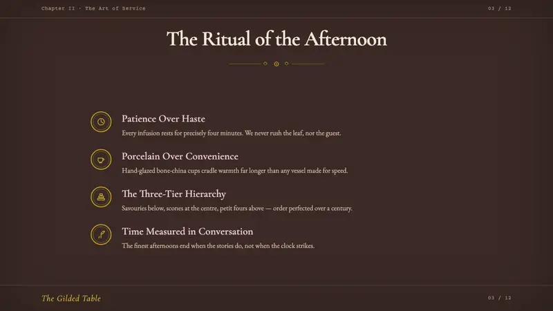 English Afternoon Tea — Slides · content