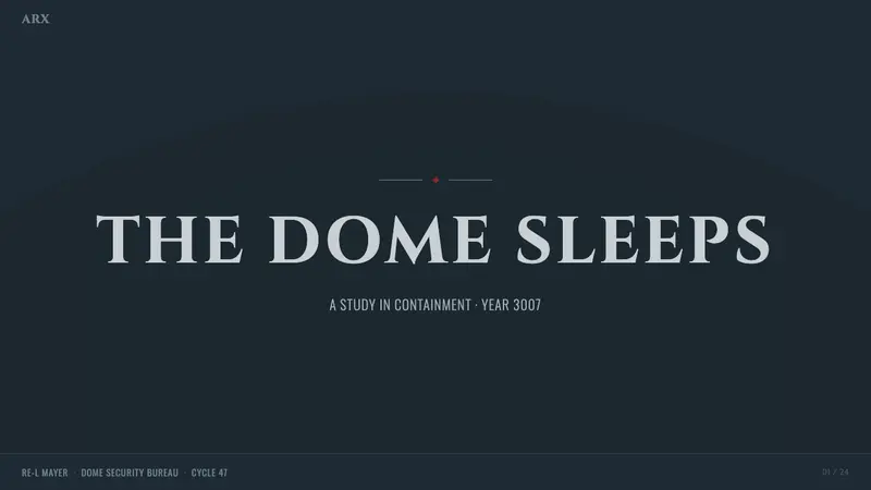 Ergo Proxy Romdeau Domes — Slides · cover