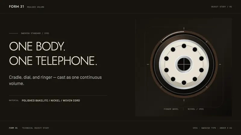 Ericsson Bakelite Telephone — Slides · cover