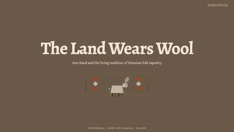 Estonian Folk Tapestry (Anu Raud) — Slides · cover