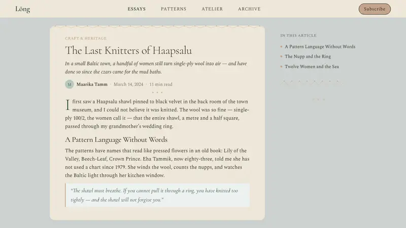 Estonian Haapsalu Lace Shawl — Web · article