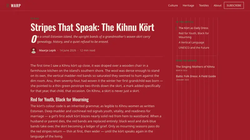 Estonian Kihnu Island Skirt — Web · article