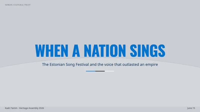 Estonian Song Festival (Laulupidu) — Slides · cover