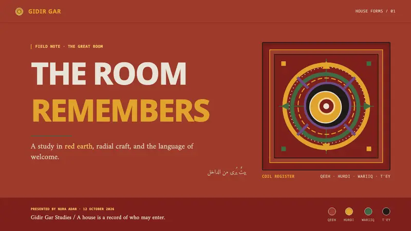 Harar House Interior — Slides · cover