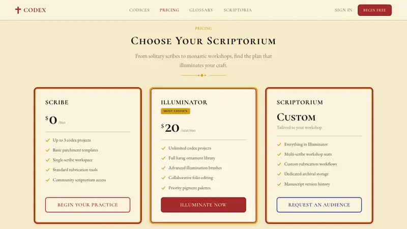 Ethiopian Orthodox Manuscript — Web · pricing