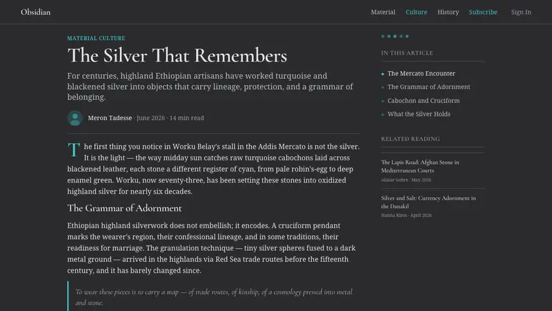 Ethiopian Turquoise Silver — Web · article