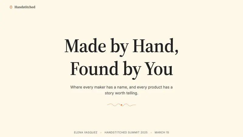 Etsy Handmade — Slides · cover