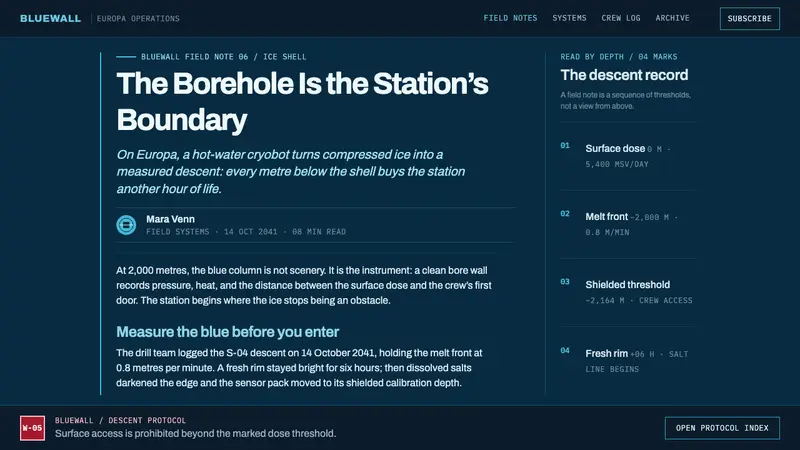 Europa Ice Drill Station — Web · article