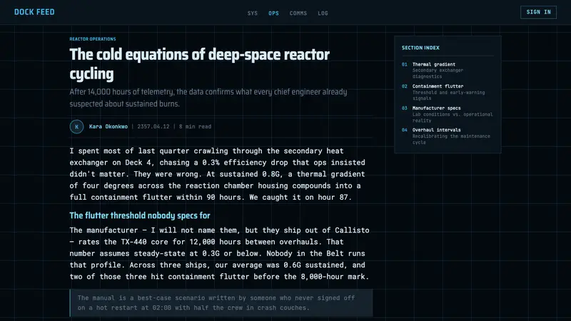The Expanse Belter UI — Web · article