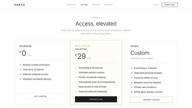 Farfetch — Web · pricing