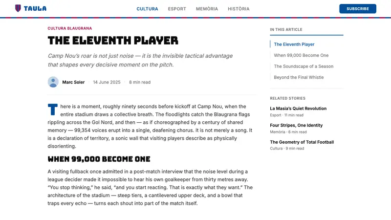 FC Barcelona (Blaugrana) — Web · article