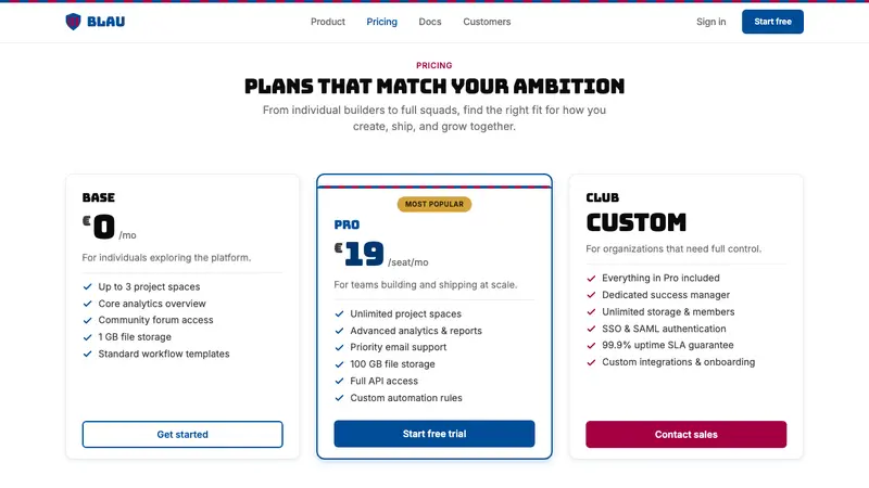 FC Barcelona (Blaugrana) — Web · pricing