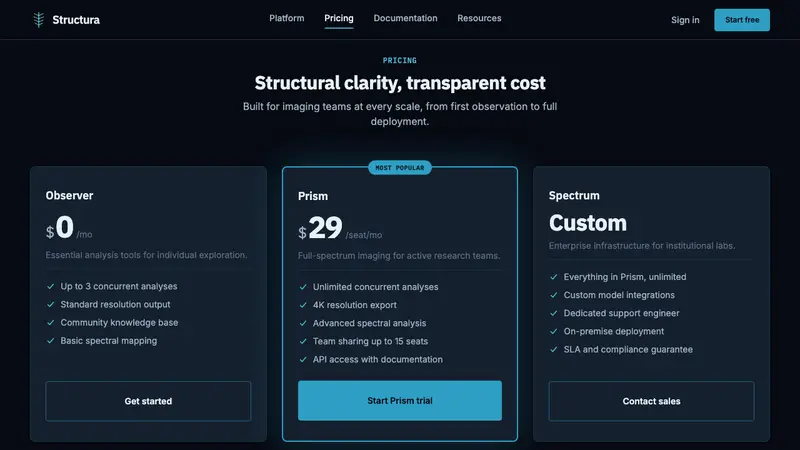 Feather Microscopy — Web · pricing