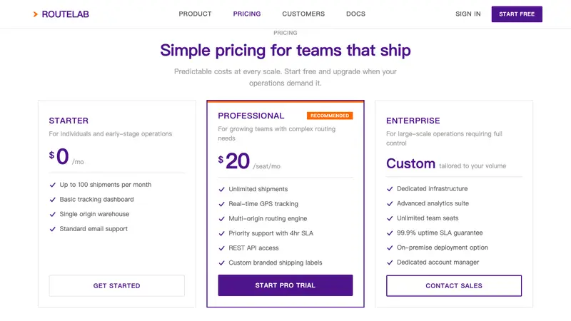FedEx — Web · pricing