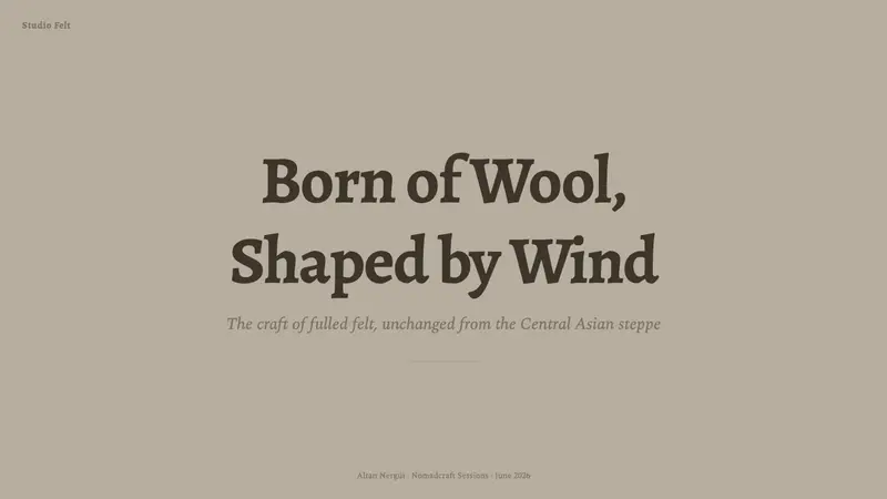 Wool Felting — Slides · cover