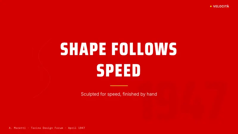 Ferrari Rosso Corsa (1947) — Slides · cover