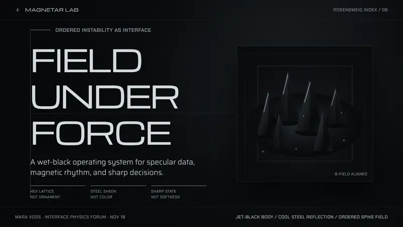 Ferrofluid Spike Field — Slides · cover