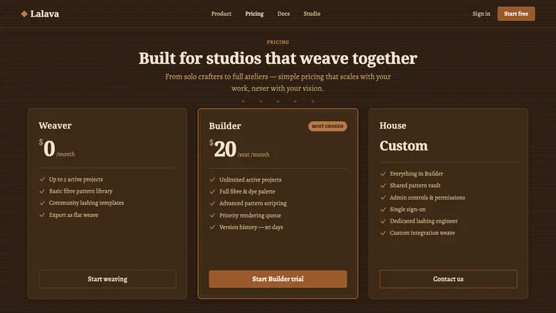 Fijian Magimagi Lashing — Web · pricing