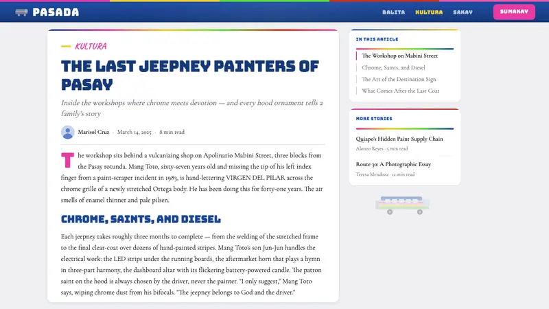 Filipino Jeepney — Web · article