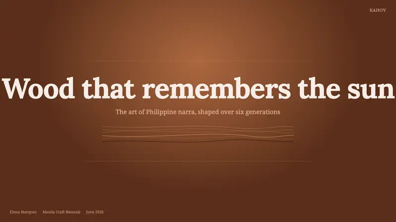 Filipino Narra Hardwood — Slides · cover