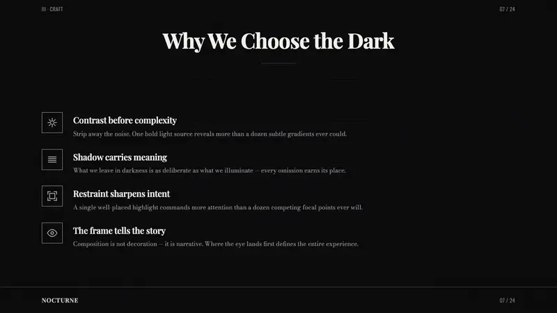 Film Noir Chiaroscuro — Slides · content
