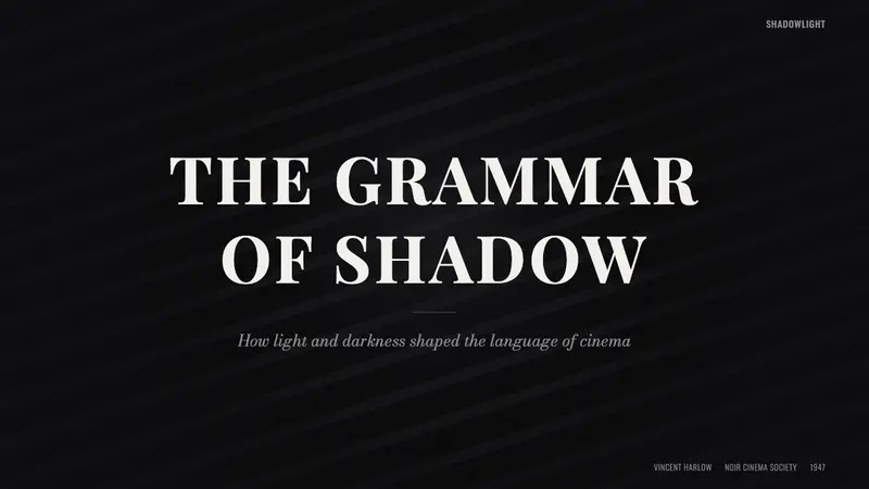 Film Noir Chiaroscuro — Slides · cover