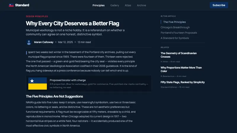 Vexillology Flag Design — Web · article