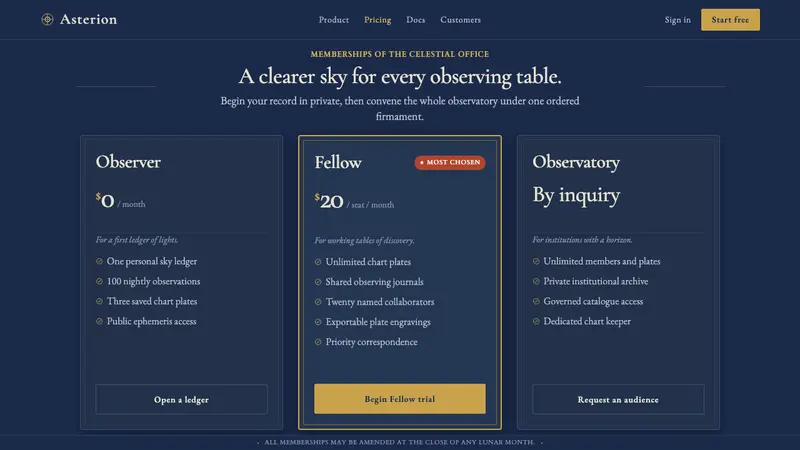 Flamsteed Atlas Coelestis — Web · pricing