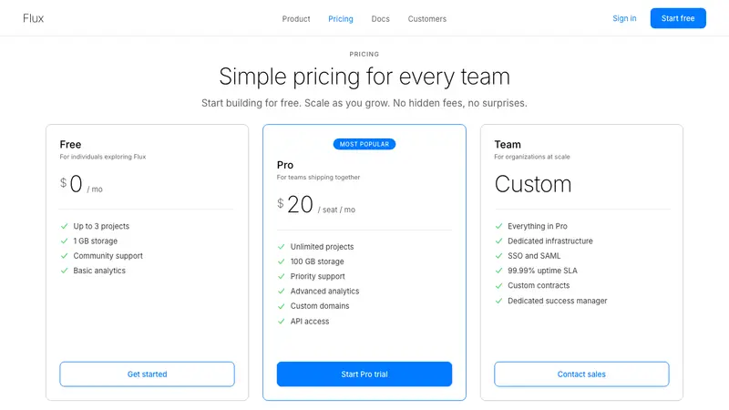 iOS 7 Flat — Web · pricing