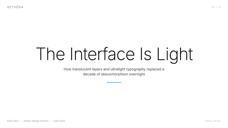 iOS 7 Flat — Slides · cover
