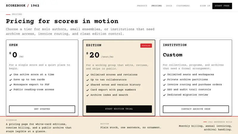 Fluxus Event Score (1962) — Web · pricing