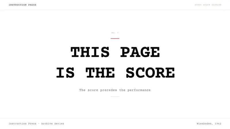 Fluxus Event Score (1962) — Slides · cover