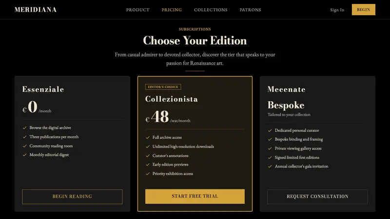 FMR (Franco Maria Ricci) — Web · pricing