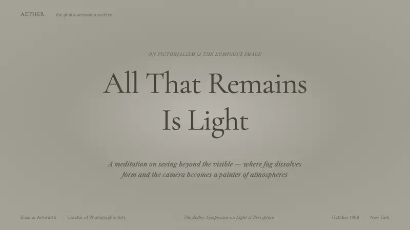Pictorialist Fog Tonalism — Slides · cover