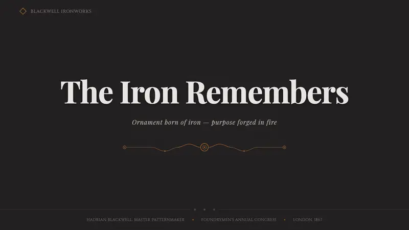 Victorian Cast Iron Foundry — Slides · cover