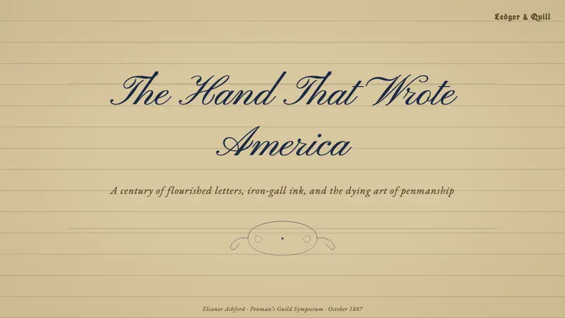 Spencerian Penmanship — Slides · cover