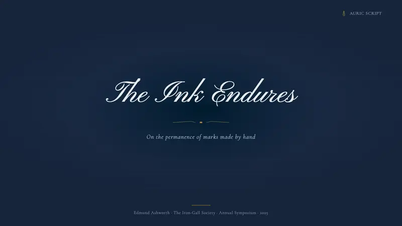 Fountain Pen & Ink — Slides · cover